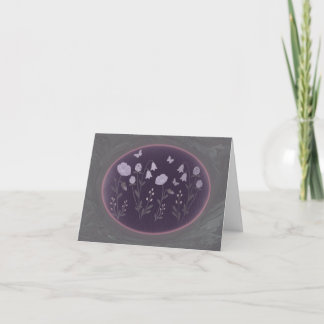 Moonlit Wildflower Garden Small Greeting Card