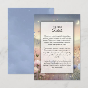 Moonlit Wildflower Whispers Wedding Enclosure Card