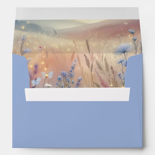 Moonlit Wildflower Whispers Wedding Envelope (Back (Bottom))