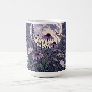 Moonlit Wildflowers Full Moon Coffee Mug