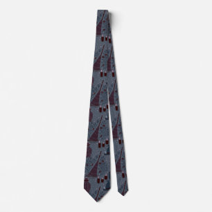 Moonlit Witchy Halloween Pattern Tie