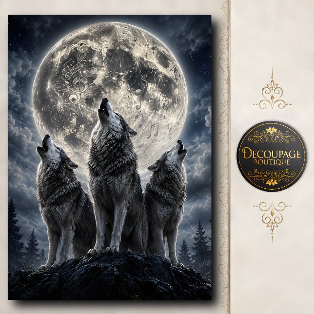 Moonlit Wolf Chorus Tissue Paper (Moonlit Wolf Chorus Tissue Paper)