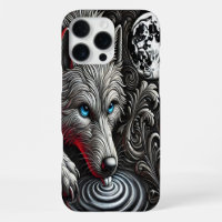Moonlit Wolf's Reflection Art