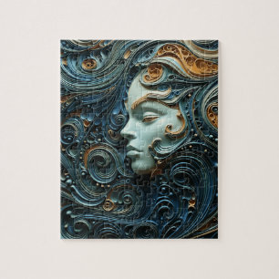 Moonlit Woman 3D Art Jigsaw Puzzle