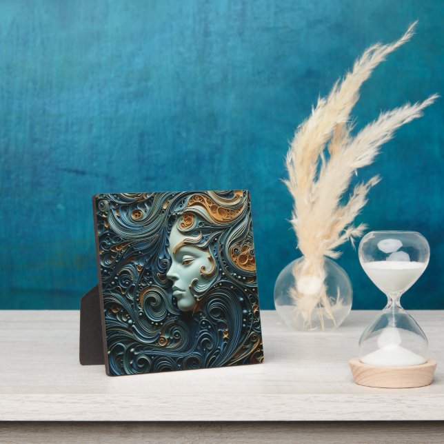 Moonlit Woman 3D Art Plaque (Insitu)