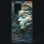 Moonlit Woman 3D Art Samsung Galaxy Case<br><div class="desc">Step into a world of ethereal beauty with our mesmerising 3D Quilling Art masterpiece, featuring an abstract depiction of a moonlit woman with flowing hair. Crafted with meticulous attention to detail, this exquisite piece showcases a harmonious blend of serene blue hues and opulent gold tones, evoking a sense of celestial...</div>