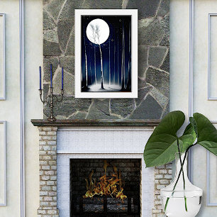 Moonlite Birch Trees Foil Prints