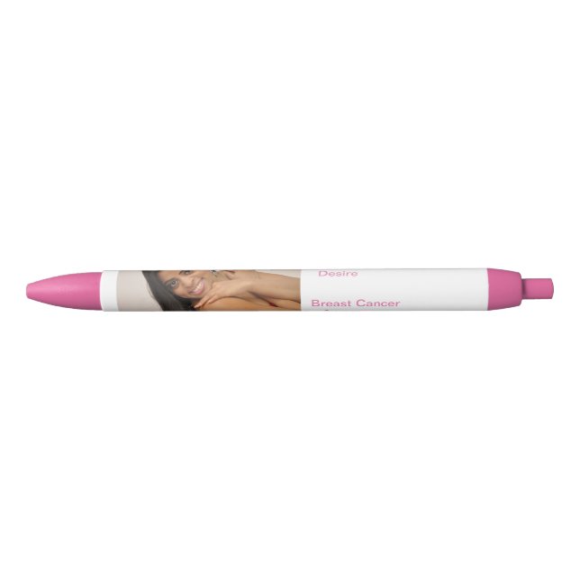 Moonlites Desire Breast Cancer Awareness Black Ink Pen (Front)