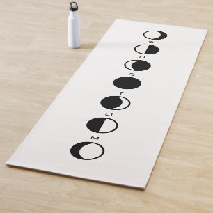 MOONPHRASE Cool Modern Moon Phases Yoga Mat