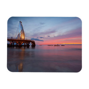 Moonrise And Sunset Magnet