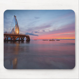 Moonrise And Sunset Mouse Pad