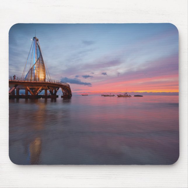 Moonrise And Sunset Mouse Pad (Front)