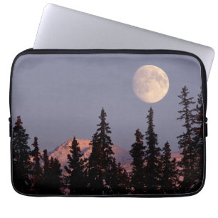 Moonrise Early Winter   Anchorage, Alaska Laptop Sleeve
