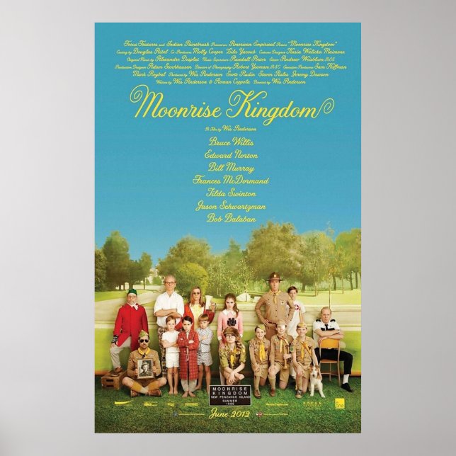 Moonrise Kingdom Movie Poster (Front)