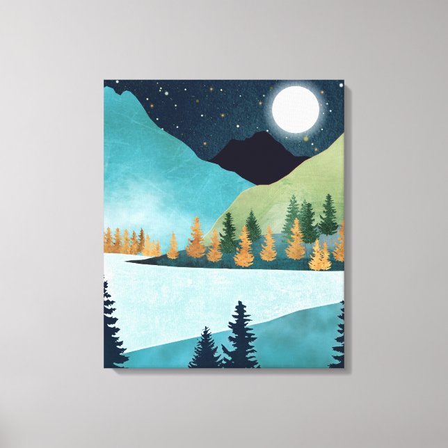 Moonrise Lake Canvas Print (Front)