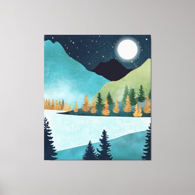 Moonrise Lake Canvas Print (Front)