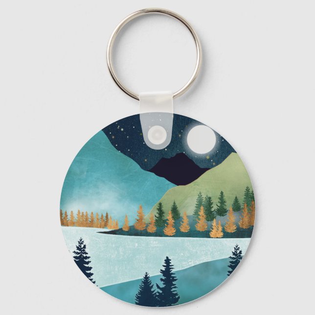 Moonrise Lake Key Ring (Back)