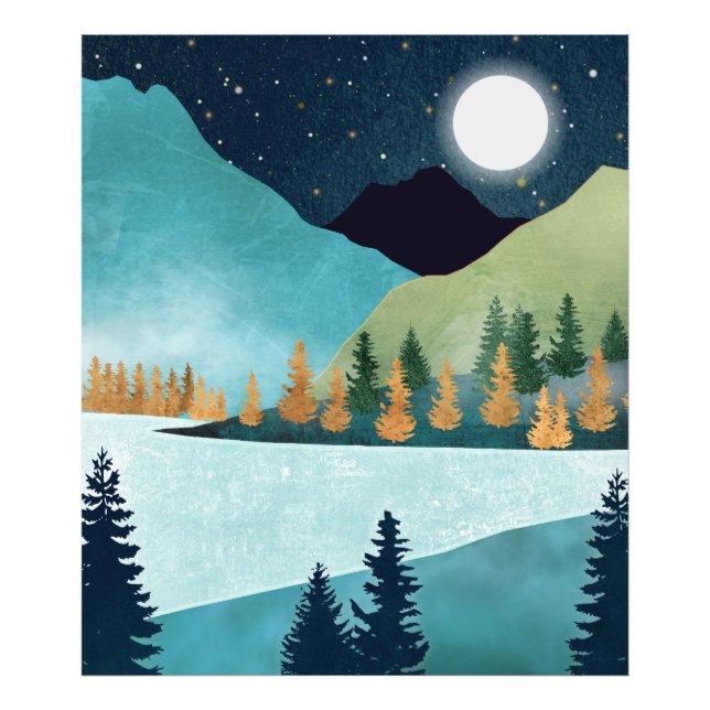 Moonrise Lake Photo Print (Front)