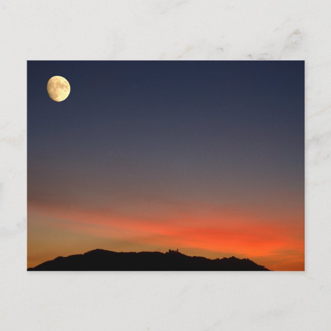 Moonrise over sunset postcard (Front)