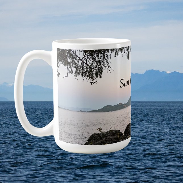 Moonrise Over the San Juan Islands Coffee Mug (Creator Uploaded)
