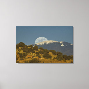 Moonrise over the Sangre de Cristo Mountains, Canvas Print