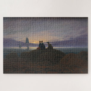 Moonrise Over the Sea: A Friedrich Masterpiece Jigsaw Puzzle