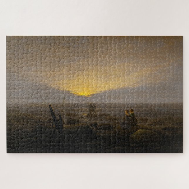 Moonrise Over the Sea – Caspar David Friedrich Jigsaw Puzzle (Horizontal)