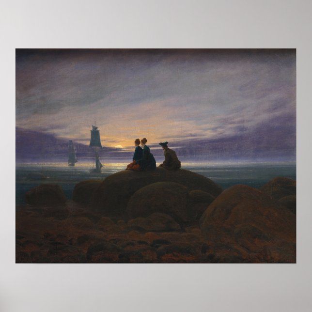 Moonrise Over the Sea Poster (Front)