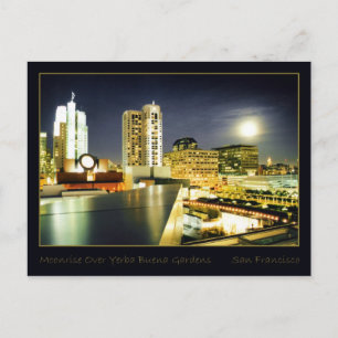 Moonrise Over Yerba Buena Gardens Postcard