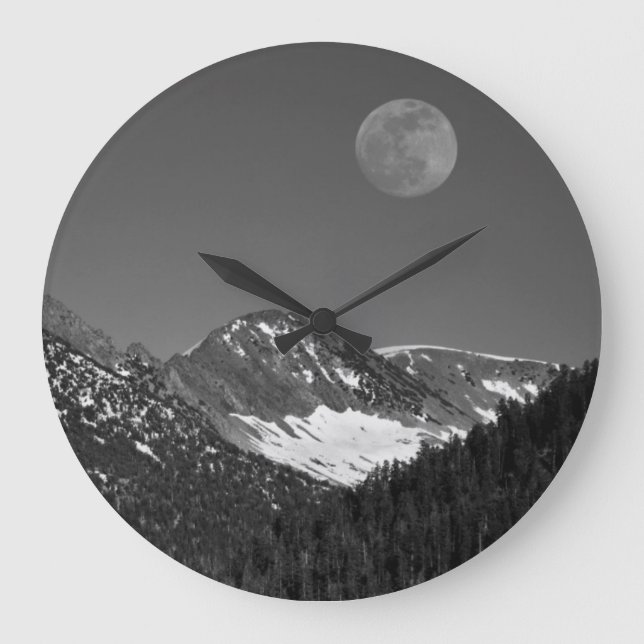 Moonrise, Sierra-Nevada, Glacier Point Vista Large Clock (Front)