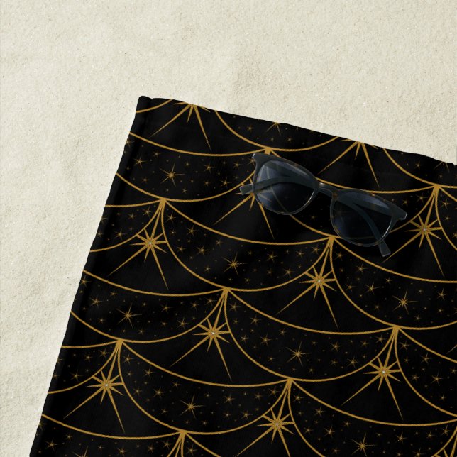 Moons and Stars Beach Towel (In Situ)