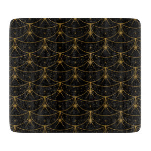 Moons and Stars Glass Cutting Board