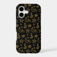 Moons and Stars Gold Pattern