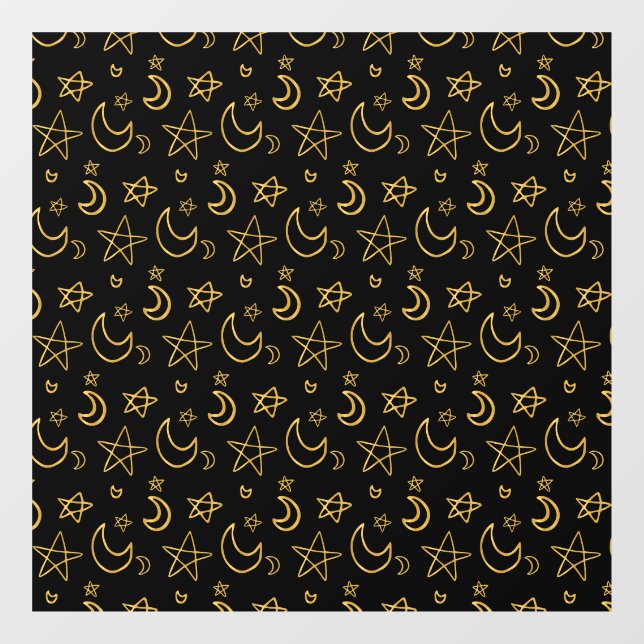 Moons and Stars Gold Pattern (Sheet)