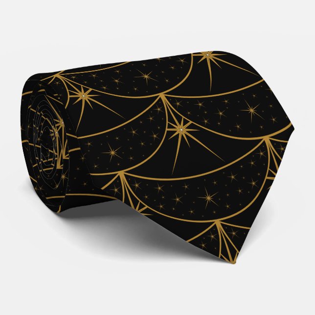 Moons and Stars Neck Tie (Rolled)