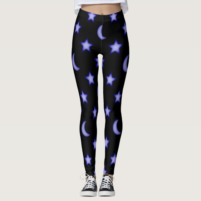 Moons and stars pattern leggings (Front)