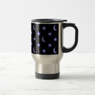 Moons and stars pattern travel mug