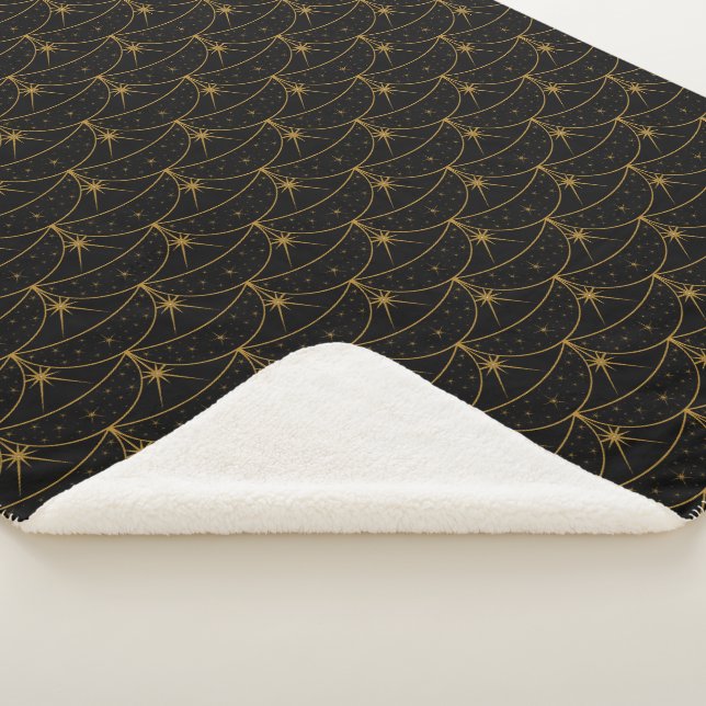 Moons and Stars Sherpa Blanket (3 Sizes) (3/4)