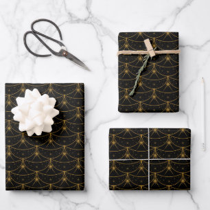 Moons and Stars Wrapping Paper