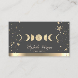 Moons Gold Stars Yoga Studio Business Card