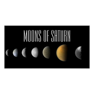 Moons of Saturn Poster