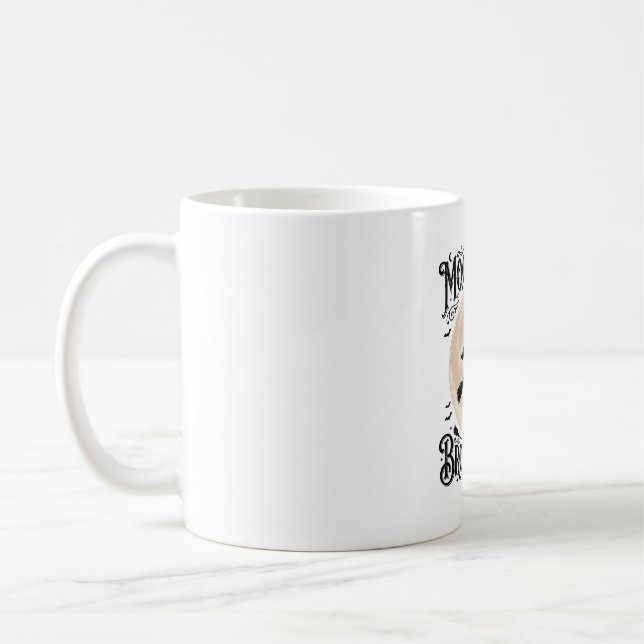Moons Out Brooms Out Witch Halloween Coffee Mug (Left)