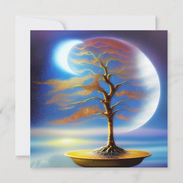 Moonscape bonsai  card (Front)