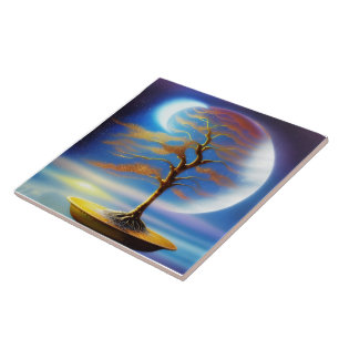 Moonscape bonsai tile