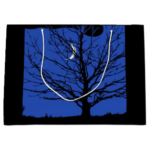 Moonscape in Cobalt Blue and Black Large Gift Bag