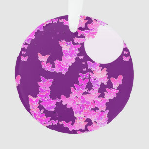 Moonscape with butterflies - orchid, amethyst ornament