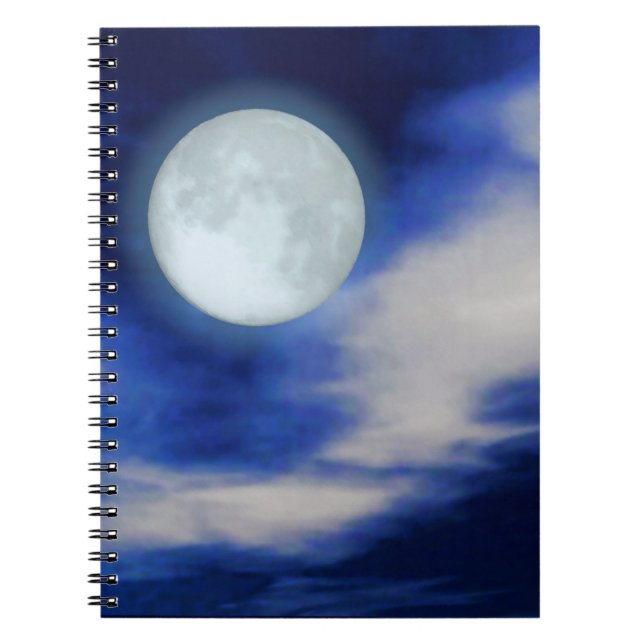 Moonscape with moonlit clouds notebook (Front)