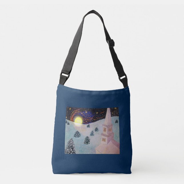 Moonshadow Winter Crossbody Bag (Front)