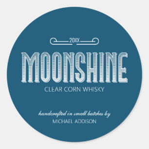 Moonshine Classic Round Sticker