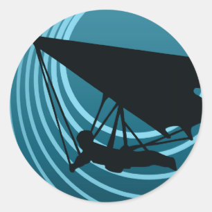 moonshine hang gliding classic round sticker